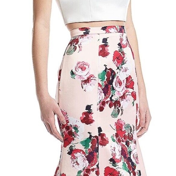 XSCAPE Floral Mermaid Tulle Layered Puff Maxi Skirt - Picture 2 of 4